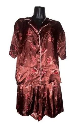 Western pajama top and bottom. Medium. Red thumbnail 1