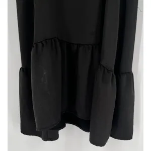 NINE WEST Ruffle Hem Dress Womens XXL Black Spaghetti Strap V-neck LBD Goth Chic thumbnail 5