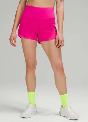 Lululemon Speed Up High Rise Short 4" Lined Size 2 Sonic Pink SNCP Run Gym thumbnail 1