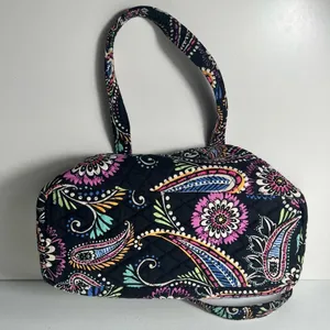 Vera Bradley Glenna Bandana Swirl Quilted Shoulder Bag Purse Tote thumbnail 7