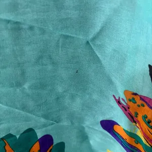 Teal Multicolor Sunflower Print Sheer Wrap One Size thumbnail 4
