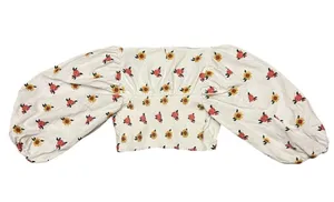 Farm Rio Floral Knit Crop Top thumbnail 2