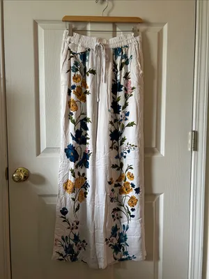 Anthropologie Printed Culottes Pants‎ Size XS Fairycore Tik Tok Famous Feminine thumbnail 9