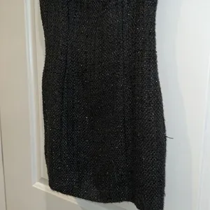 Meshki Black Sleeveless sparkly Sheath Mini cocktail Dress size small thumbnail 5