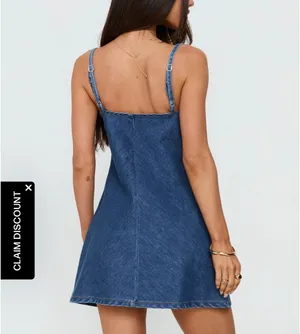 Princess Polly Mini Denim Dress thumbnail 3