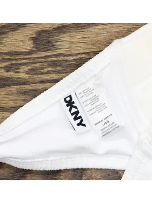 DKNY Textured Molded Balconette Bikini Swim Top DIMTS470 White L thumbnail 3