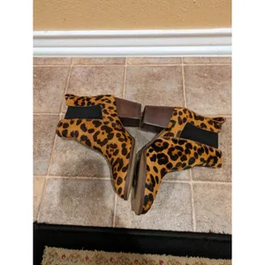 Madewell The Regan Boot in Leopard Calf Hair Booties Shoes Women’s Size 5 thumbnail 5