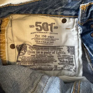 Levis 501 Original 150th Jeans Heart Patch Blue Denim W25 L30 High Rise Straight thumbnail 13
