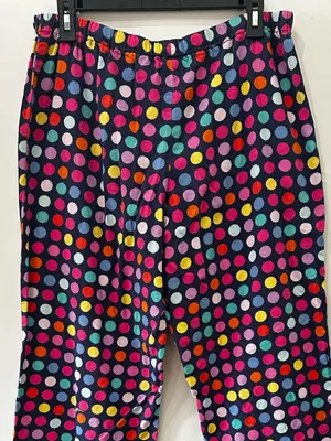 Victoria's Secret Pajama Set M Multi-Color Polka Dot 100% Cotton Button Up Pants thumbnail 14