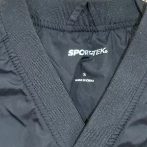 SportTek Purdue Boilermakers Pullover Windbreaker Jacket Women Small Black VNeck thumbnail 3