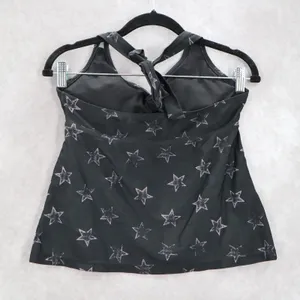 Converse One Star Black Star‎ Halter Tie Beach Boho Fun Swim Tankini Top S Small thumbnail 2