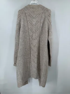 POL Diamond Eyelet Pattern Open Knit Cardigan size large thumbnail 4