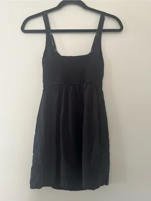 Abercrombie & Fitch Black Slip Mini Dress XS Loungewear Euro Summer thumbnail 6