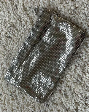 Whiting & Davis Vintage Silver Clutch thumbnail 2