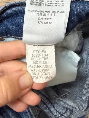 MOTHER The Mid Rise Dazzler Ankle‎ Jeans in Wish On A Star size 24 thumbnail 6