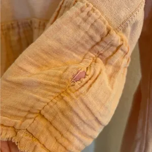 Free People Sweet Jane Pullover Peach Sweatshirt Top Medium thumbnail 7