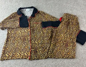 Skivys‎ Femme Leopard Print Pajama Set Womens Small Sleepwear Loungewear thumbnail 1