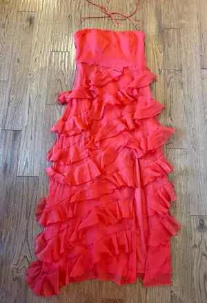 Hutch Lou ruffled tiered square neck halter midi dress thumbnail 7
