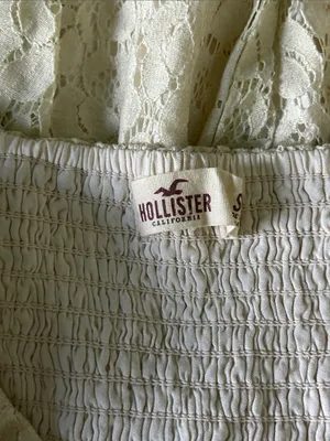 Hollister Strapless Lace Dress in Cream thumbnail 6