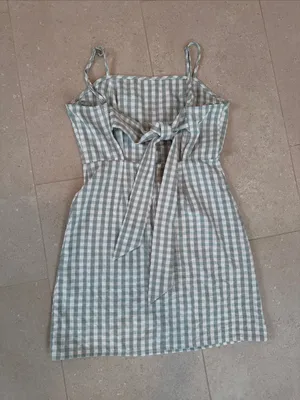 Sky and Sparrow Gingham Spaghetti Strap Mini Dress thumbnail 3