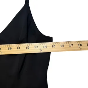 Lulus Black V Neck Spaghetti Strap Draped Midi evening Party elegant‎ Dress S thumbnail 10