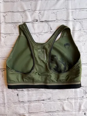 UFC MMA Women’s Sports Bra Green Venom Size Large Workout Gym Athletic thumbnail 5