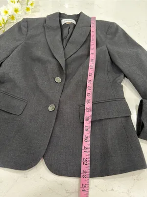 Calvin Klein Charcoal Gray Tailored Two-Button Blazer thumbnail 7