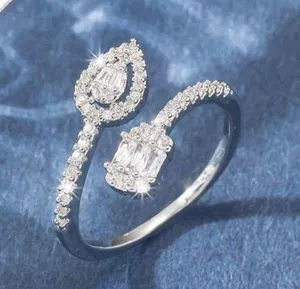 Boutique Water Drop Cubic Zirconia Cuff Ring  thumbnail 2