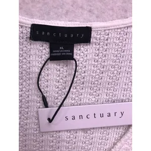 Sanctuary Top Women XL White Tie Front Button V-Neck Short Sleeve CT3335P11 thumbnail 2