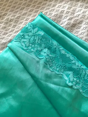 Thalia Sodi Vintage Y2K 90’s Silk Blue Green Lace Panel Slip Nightgown Dress thumbnail 7