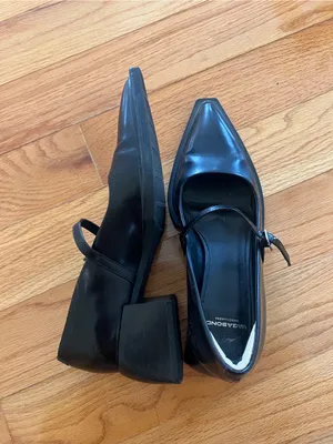 Vagabond Black Pointed Mary Jane Block Heel Pumps thumbnail 5