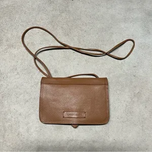 Lucky Brand Liza Convertible Wallet Crossbody Brown 100% Leather Pebbled thumbnail 2