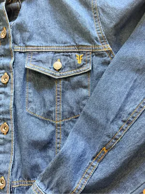 Frye Blue Denim Button-Front Mini Dress thumbnail 4