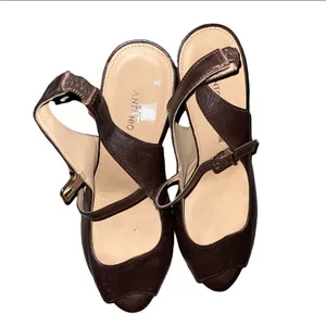 Antonio Melani Brown Leather Sandals Size 9 M thumbnail 5