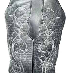Sterling River 6.5 Gray Leather Cowgirl Western Boots Embroidered Mexico SRC 516 thumbnail 8