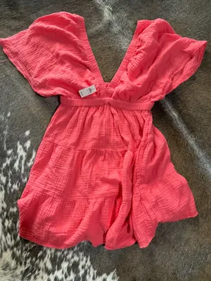 Aerie Coral Sundress thumbnail 1