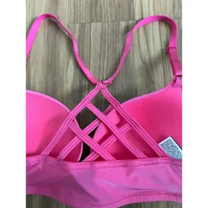 Victoria's Secret Pink Front-Close Push-Up Bra with Strappy Cage Back Size 34A thumbnail 4
