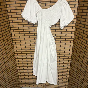 Free People Kalina White Side‎ Cutout Midi Dress Size Small thumbnail 3