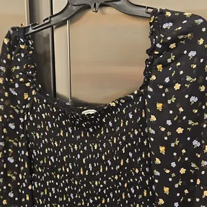 💕REFORMATION💕 Pinto Top ~ Posie Black Floral Print Medium thumbnail 12