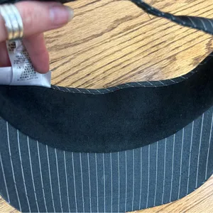 DISNEY PARKS Mickey Mouse Black And White Pinstripe Sun Visor Adjustable Size OS thumbnail 7
