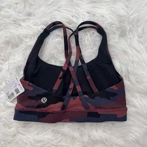 Lululemon Energy Bra Heritage 365 Camo Smoky Red Night Sea Multi Size 2 W2BHES thumbnail 6