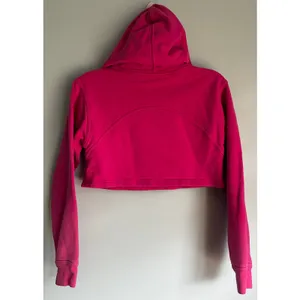 Lululemon Cropped Hoodie Size 0 Hot Pink Sweatshirt Pullover thumbnail 6