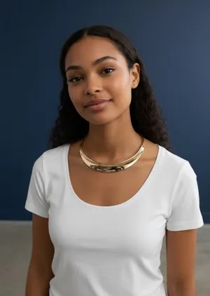 White House Black Market Gold Tone Collar Necklace One Size thumbnail 1