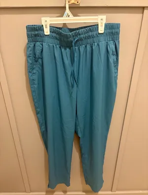 Xersion Teal Elastic Waistband Joggers thumbnail 3