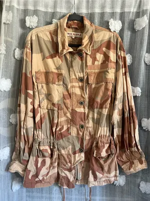 Free People Women's Camo Utility Jacket thumbnail 1