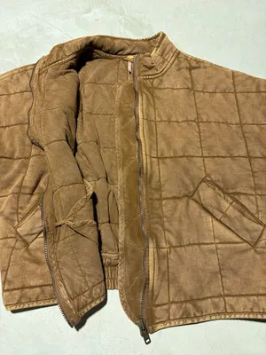 Free people dolman Quilted knit coconut Brown Zip-Front Jacket XS thumbnail 8