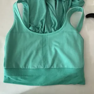 Lululemon Run Times Tank Top Size 4 Teal Built in Sports Bra Yoga Running Gym thumbnail 7