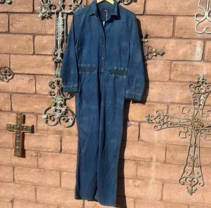 3x1 NYC Denim Jumpsuit Sz Large Straight Leg Long Sleeve Button Up Collared NWT thumbnail 2