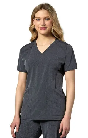 ✨HP✨Carhartt Women's Multi-Pocket V-Neck Medical Scrub Grey Sz XL Top✨ thumbnail 1