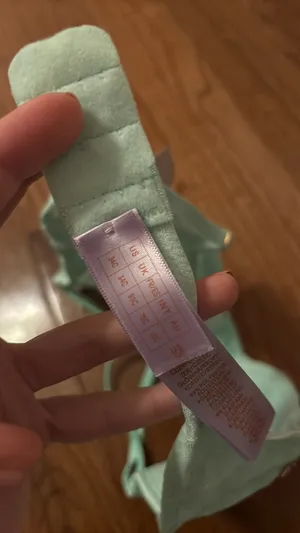 NWT Savage x Fenty Strap Up Lace Plunge Bra - teal thumbnail 7